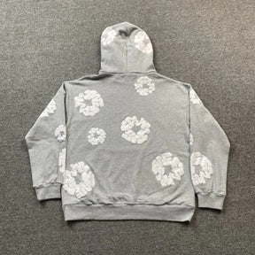 Sweat à capuche en denim gris 4