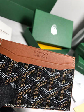 Goyard Card Holder Wallet Black &amp; Brown 8