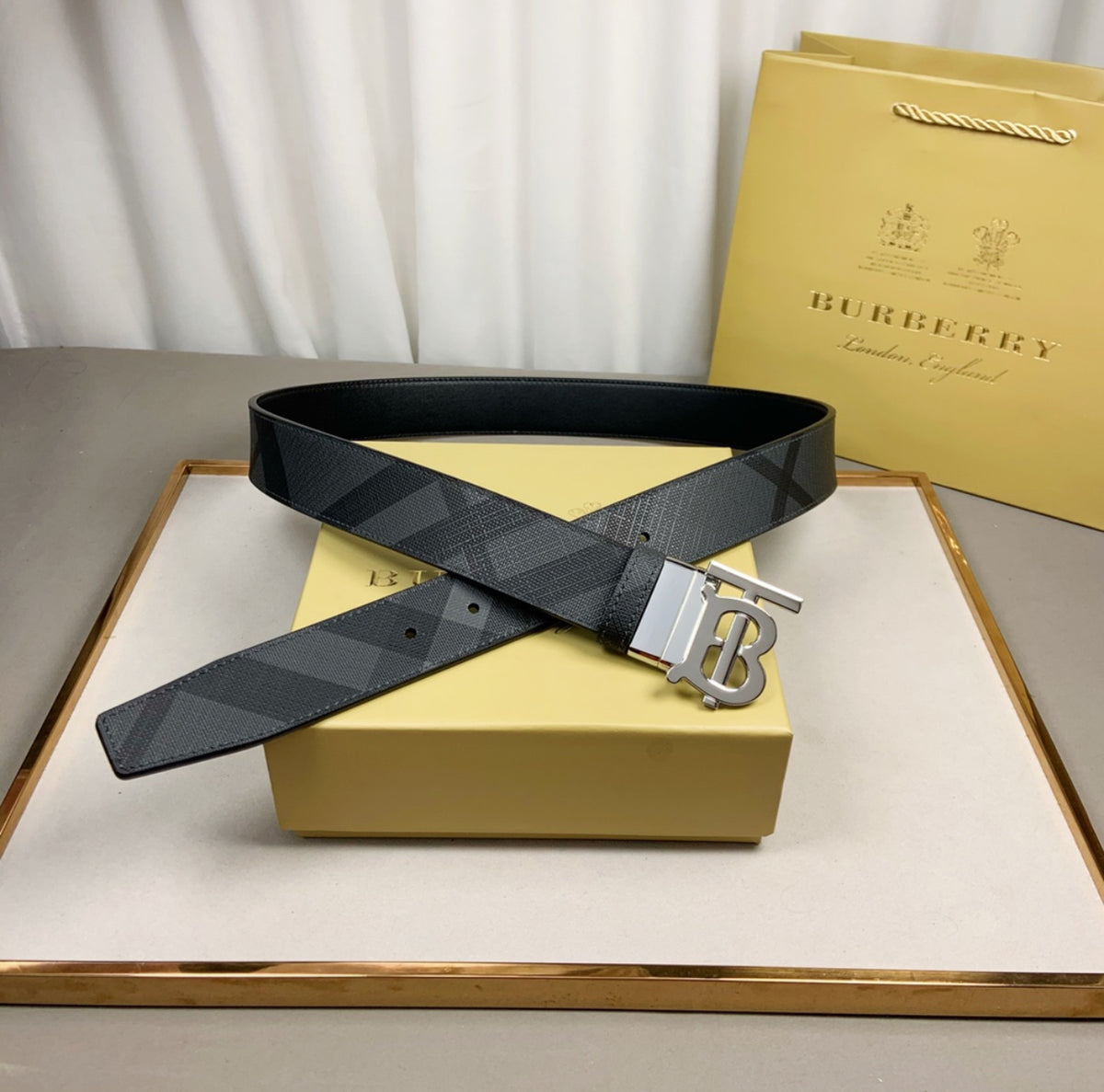 Burberry Belt Pattern Silver 5