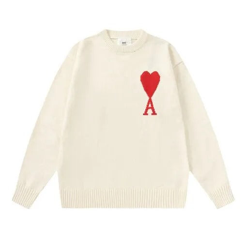 Ami Sweater Beige &amp; Red 3