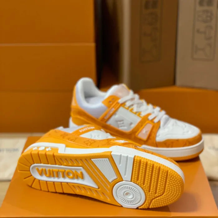 Baskets Louis Vuitton Orange 5