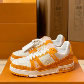 Baskets Louis Vuitton Orange 5