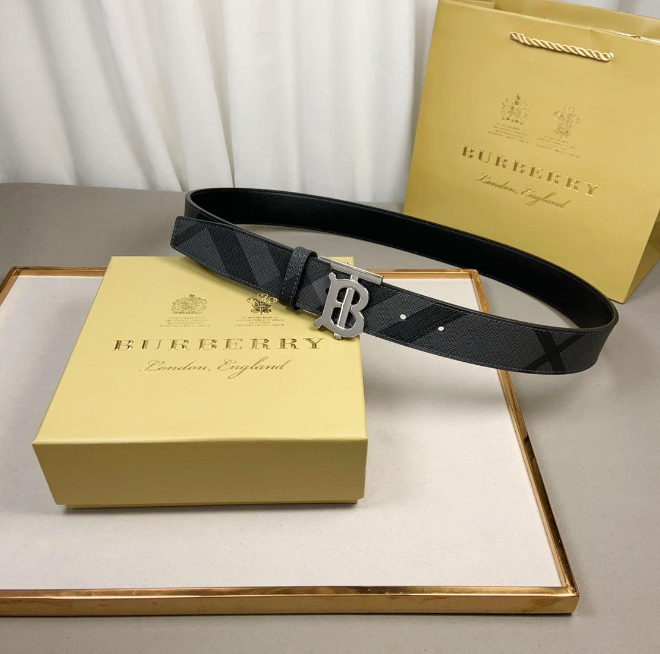 Burberry Belt Pattern Silver 5