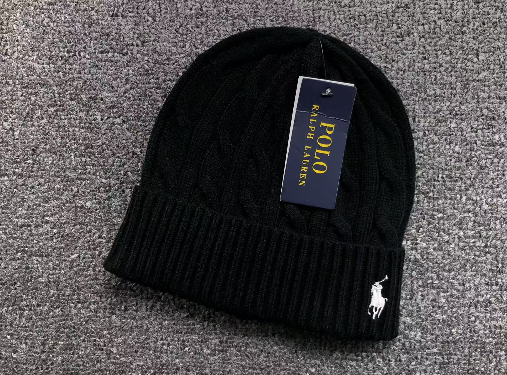 Ralph Lauren Beanie Black &amp; White 4