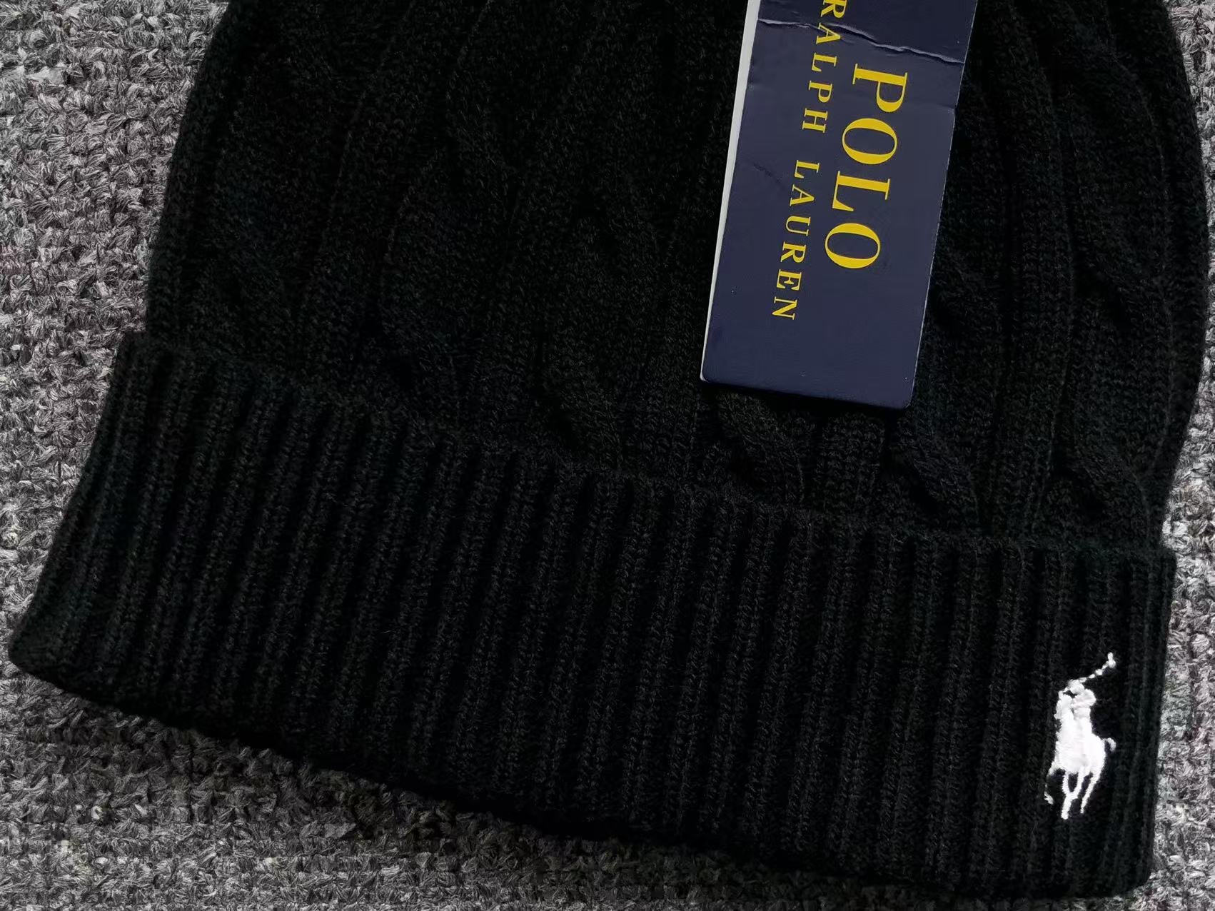 Ralph Lauren Beanie Black &amp; White 4