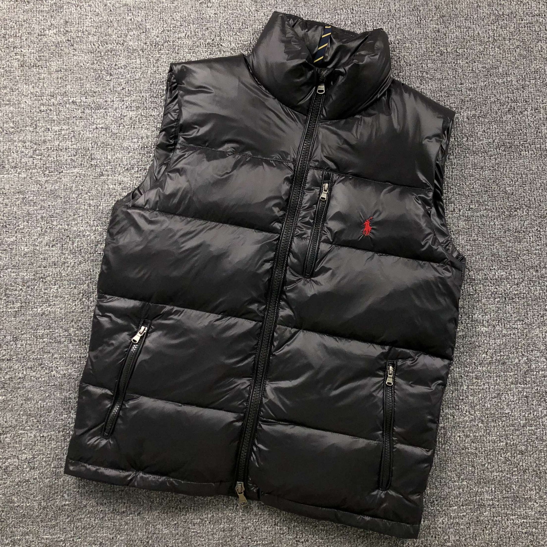 Ralph Lauren Weste Schwarz Glänzend 1