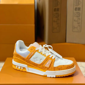 Baskets Louis Vuitton Orange 5